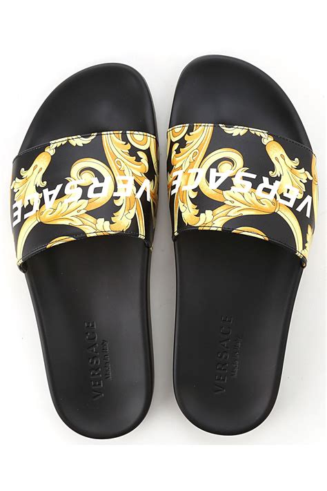 versace flip flops mens black|Versace virtus espadrilles.